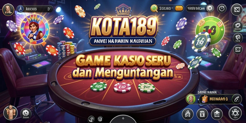 Screenshot KOTA189 menampilkan pengalaman bermain Kasino yang mendebarkan.