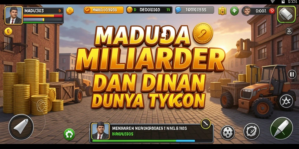 Screenshot gameplay MADU303 menampilkan manajemen bisnis yang mendebarkan.
