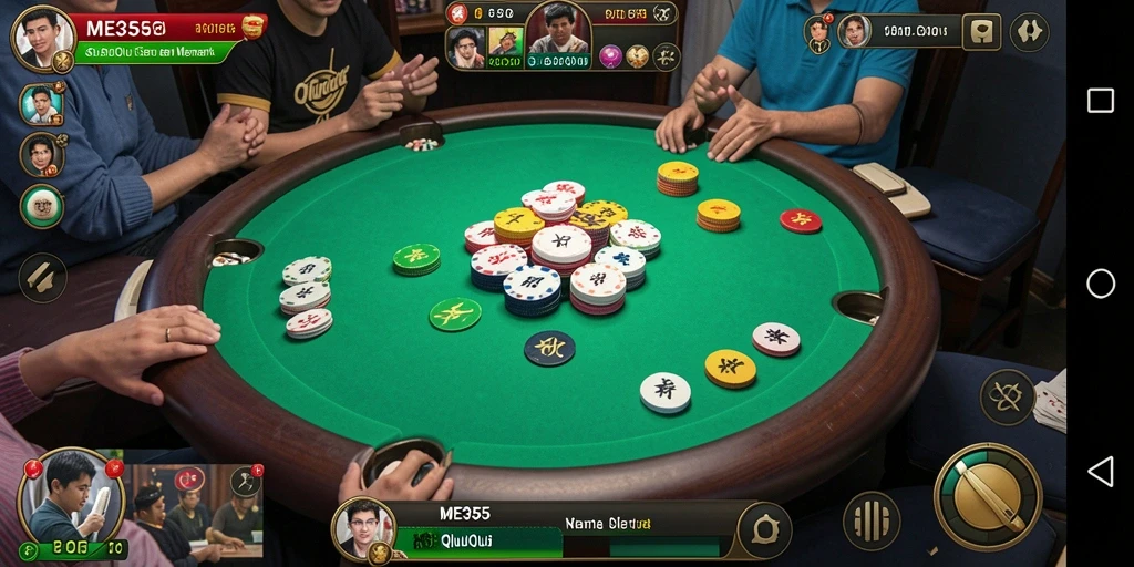 Tangkapan layar gameplay QiuQiu yang mengasyikkan dan interaktif.