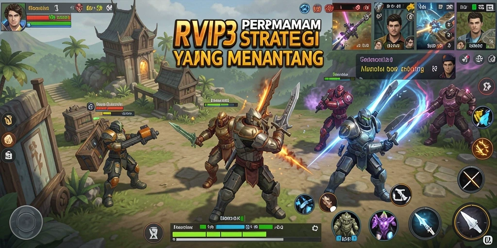 Tampilan gameplay strategis yang intens dan menantang.
